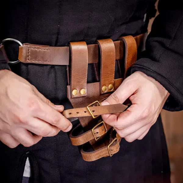 WorldNorse Three-Buckled Angled Sword Belt Sheath