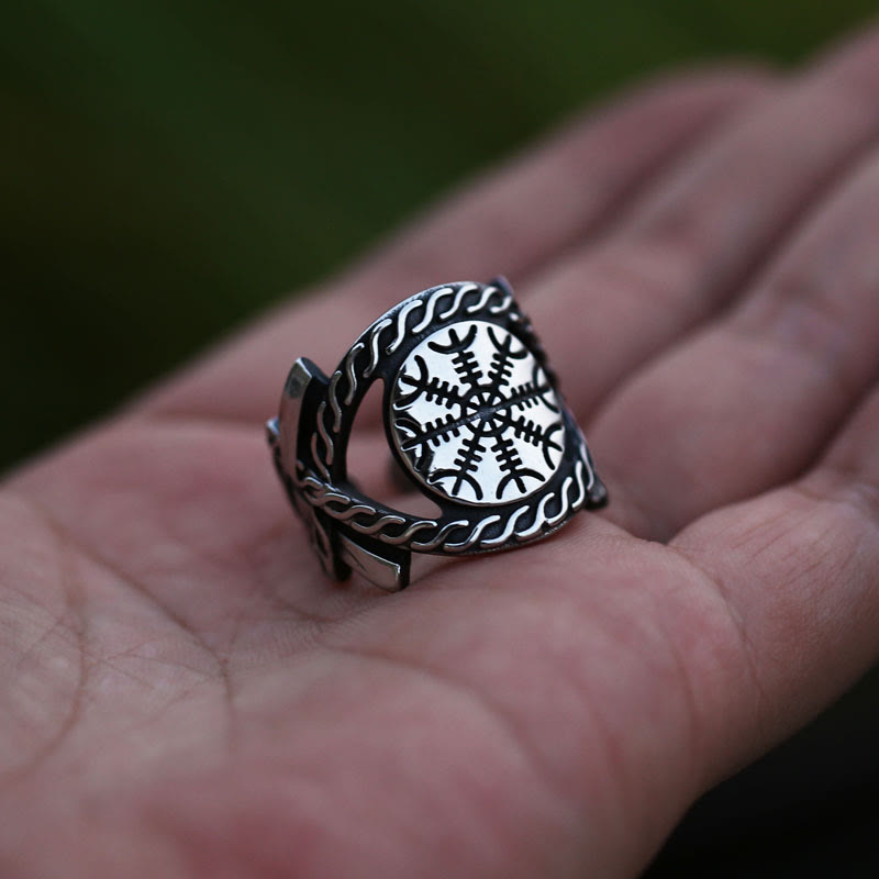 WorldNorse Viking Helm Of Awe Ring