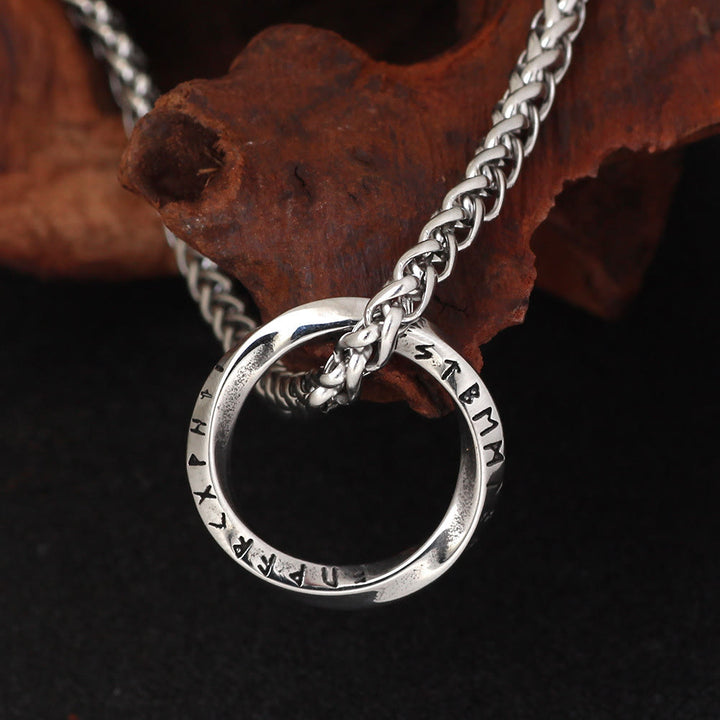 WorldNorse Viking Circle Nordic Runes Necklace