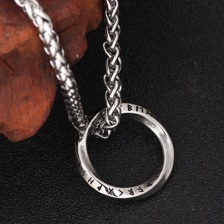 WorldNorse Viking Circle Nordic Runes Necklace