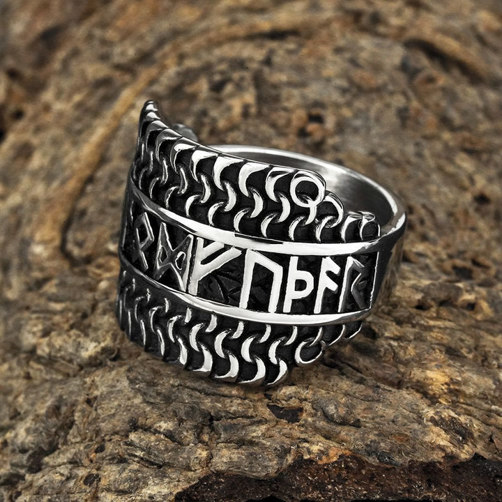 WorldNorse Viking Rune Titanium Steel Ring