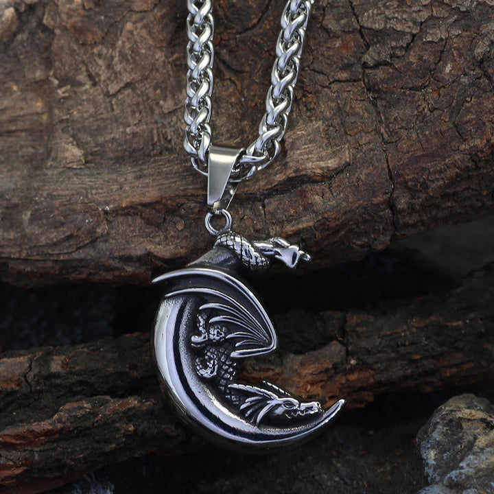 WorldNorse Dragon Claw Crescent Pendant Necklace - Necklace - image 0