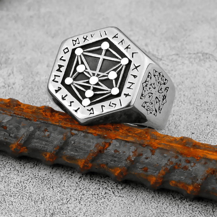 WorldNorse Viking Rune Vegvisir Ring