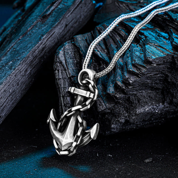 FREE Today: Anchor Oxidized Silver Necklace