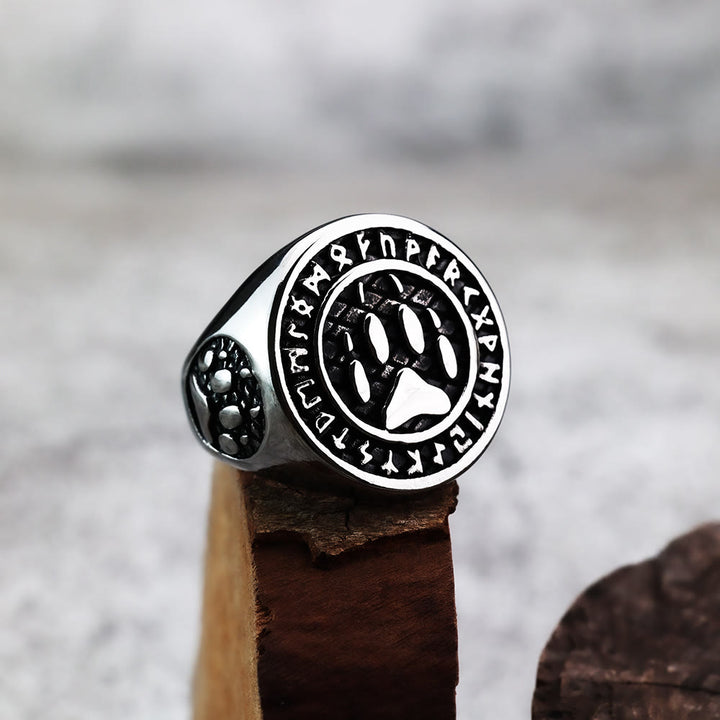 WorldNorse Viking Bear Rune Ring