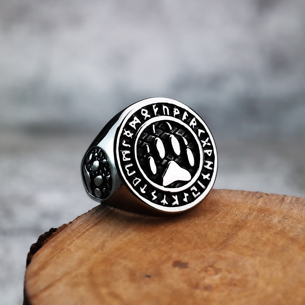 WorldNorse Viking Bear Rune Ring