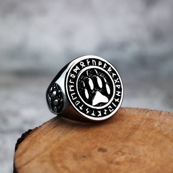 WorldNorse Viking Bear Rune Ring