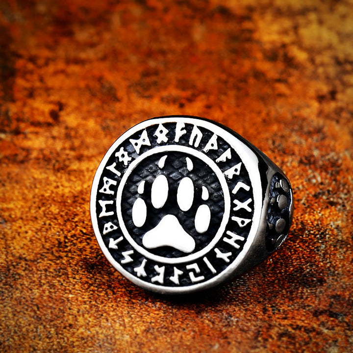 WorldNorse Viking Bear Rune Ring