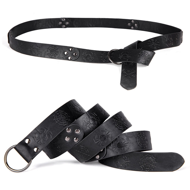 WorldNorse Retro Spider Web Embossed Belt