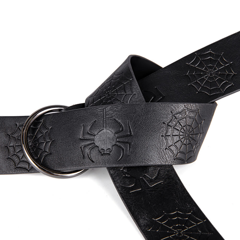 WorldNorse Retro Spider Web Embossed Belt