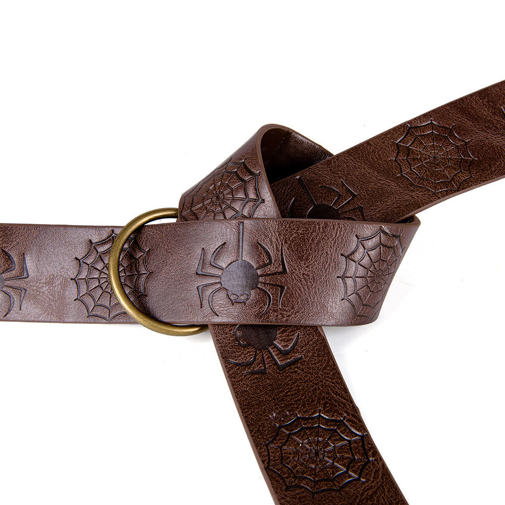 WorldNorse Retro Spider Web Embossed Belt