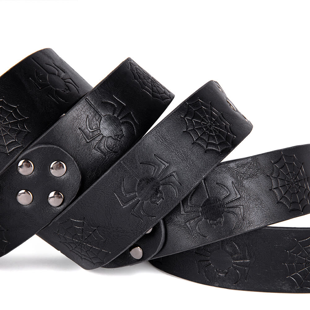 WorldNorse Retro Spider Web Embossed Belt