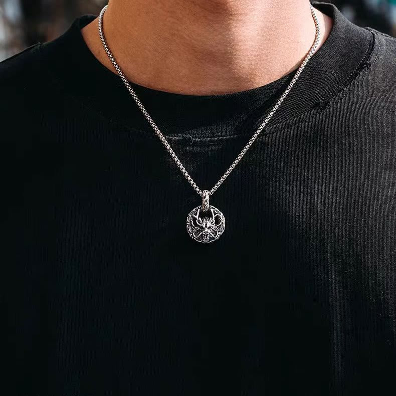 WorldNorse Norse Dragon Circle Necklace