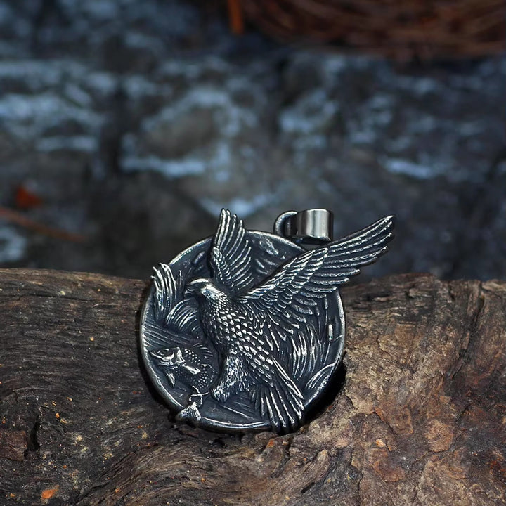 WorldNorse Gothic Eagle Fish Necklace