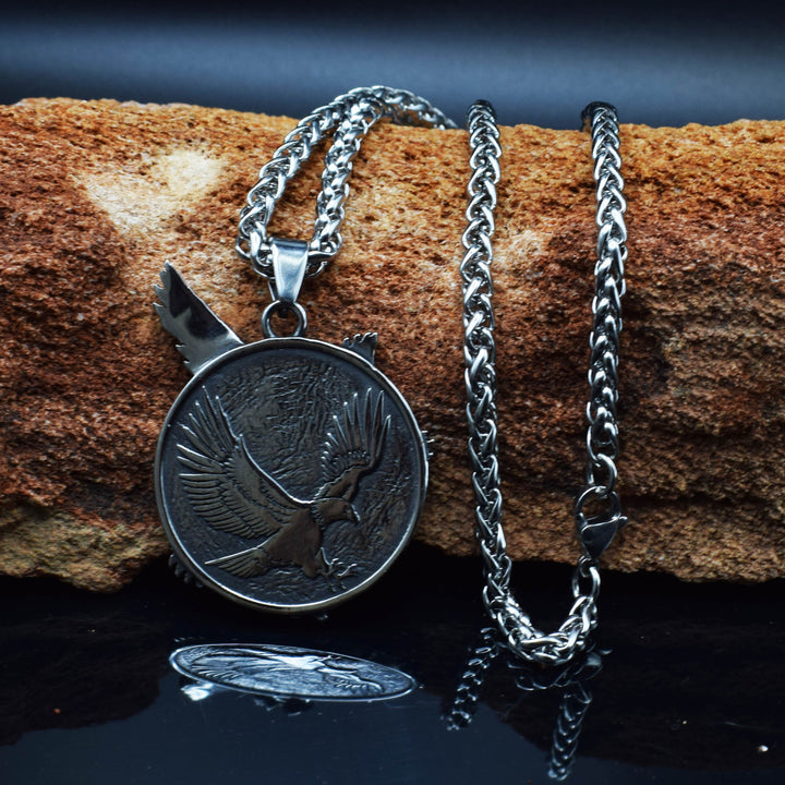 WorldNorse Gothic Eagle Fish Necklace