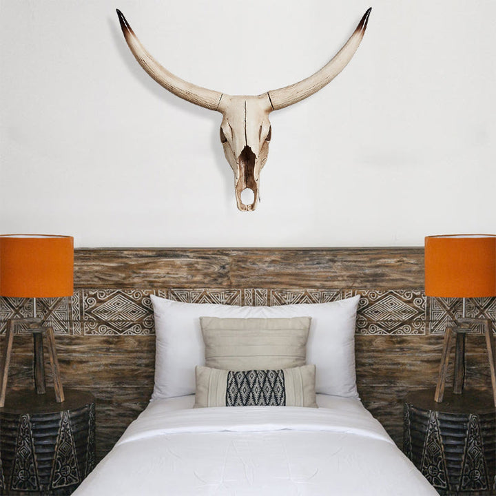 WorldNorse Antique Bull Skull Hang Wall Decor - image 4