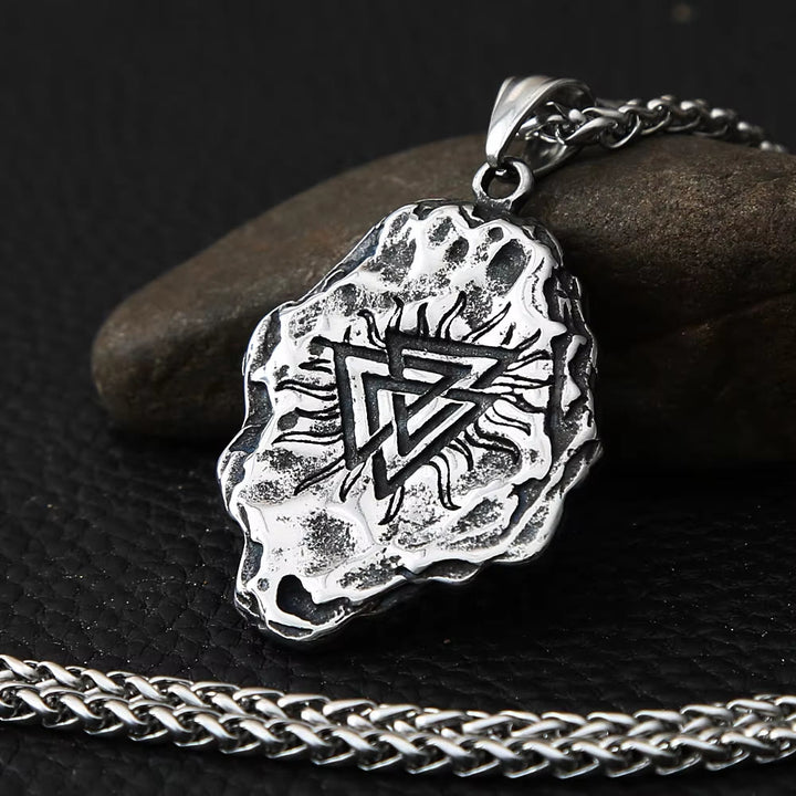 WorldNorse Vegvisir Valknut Double Sided Necklace