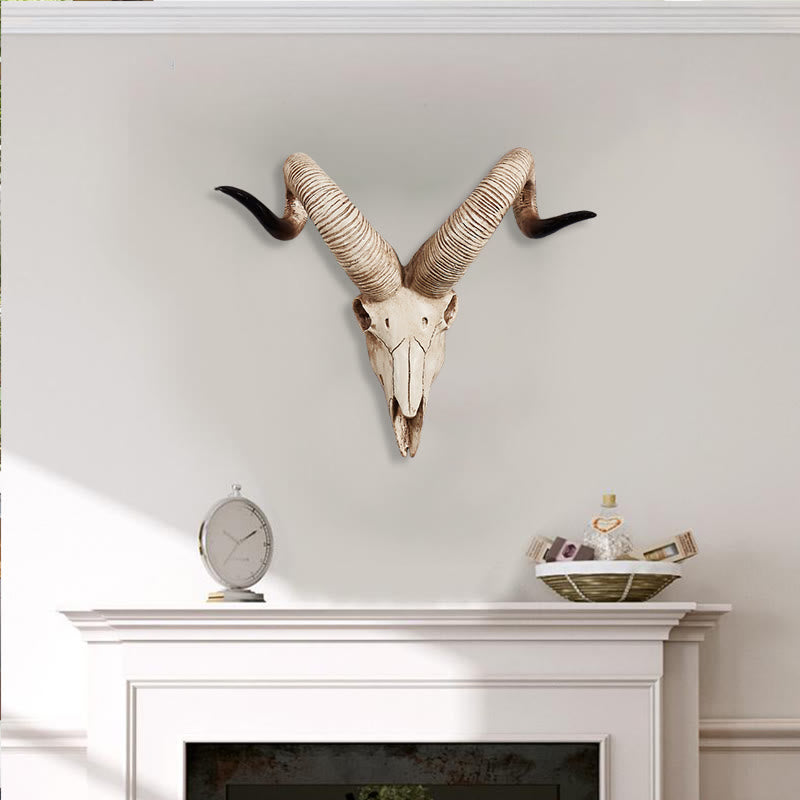 WorldNorse Ram Sheep Skull Wall Sculpture Decor