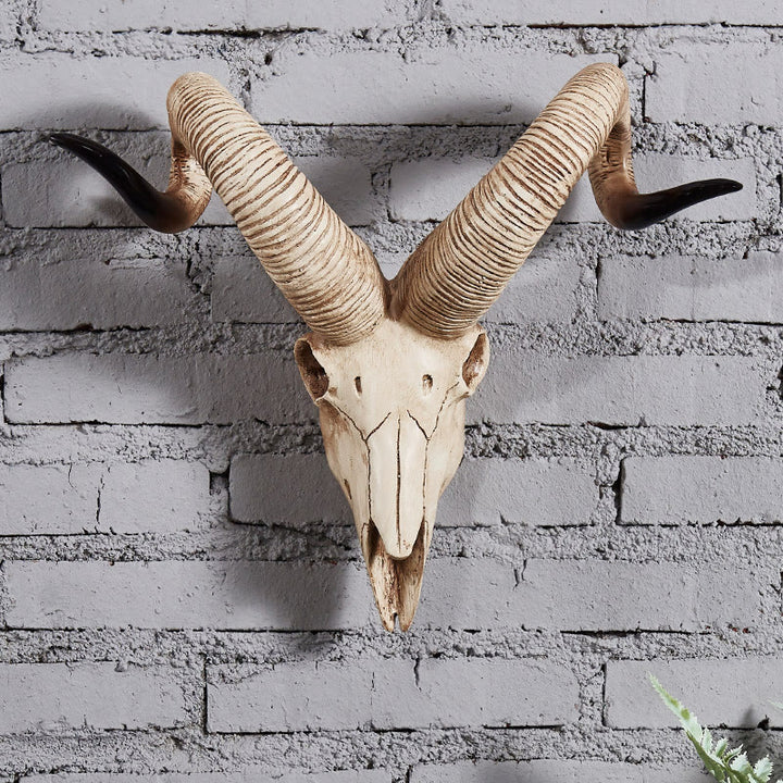 WorldNorse Ram Sheep Skull Wall Sculpture Decor