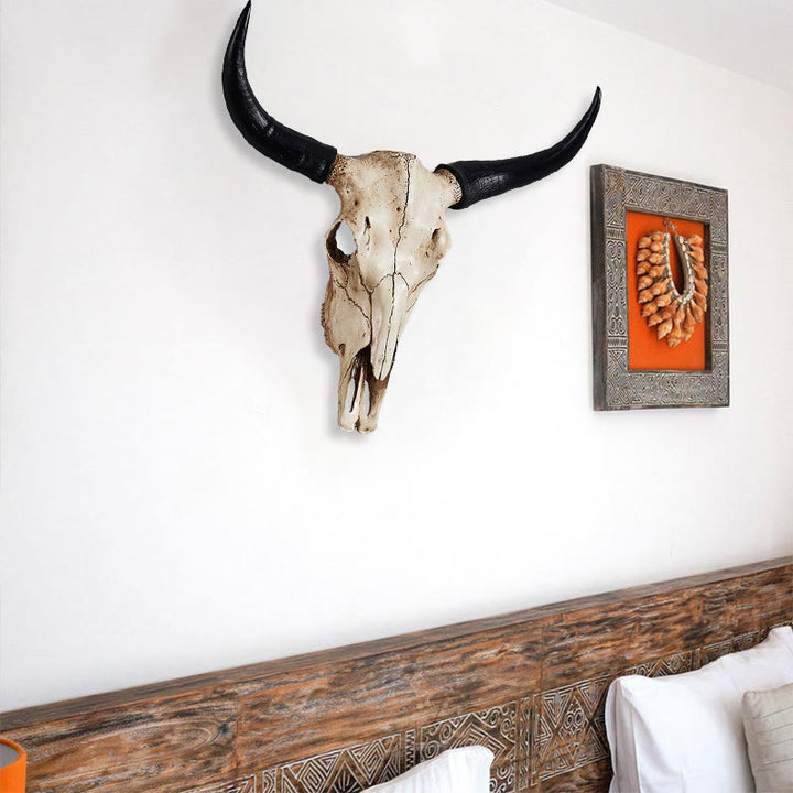 WorldNorse Artificial Buffalo Skull Wall Decor