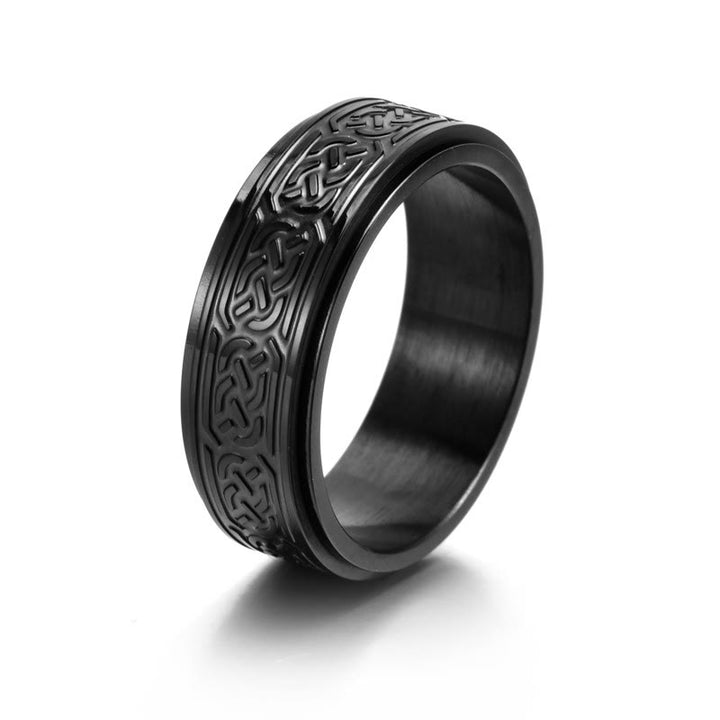 WorldNorse  Celtic Knot Stainless Steel Spinner Ring