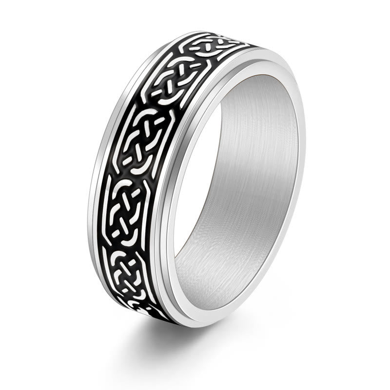 WorldNorse  Celtic Knot Stainless Steel Spinner Ring