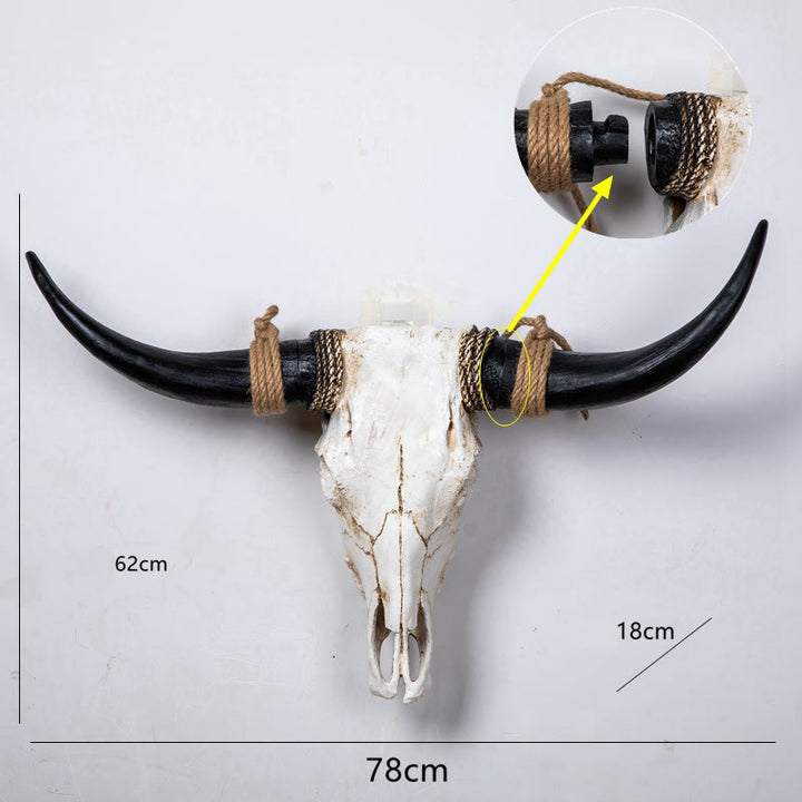 WorldNorse Long Horn Cow Skull Wall Decor - image 1