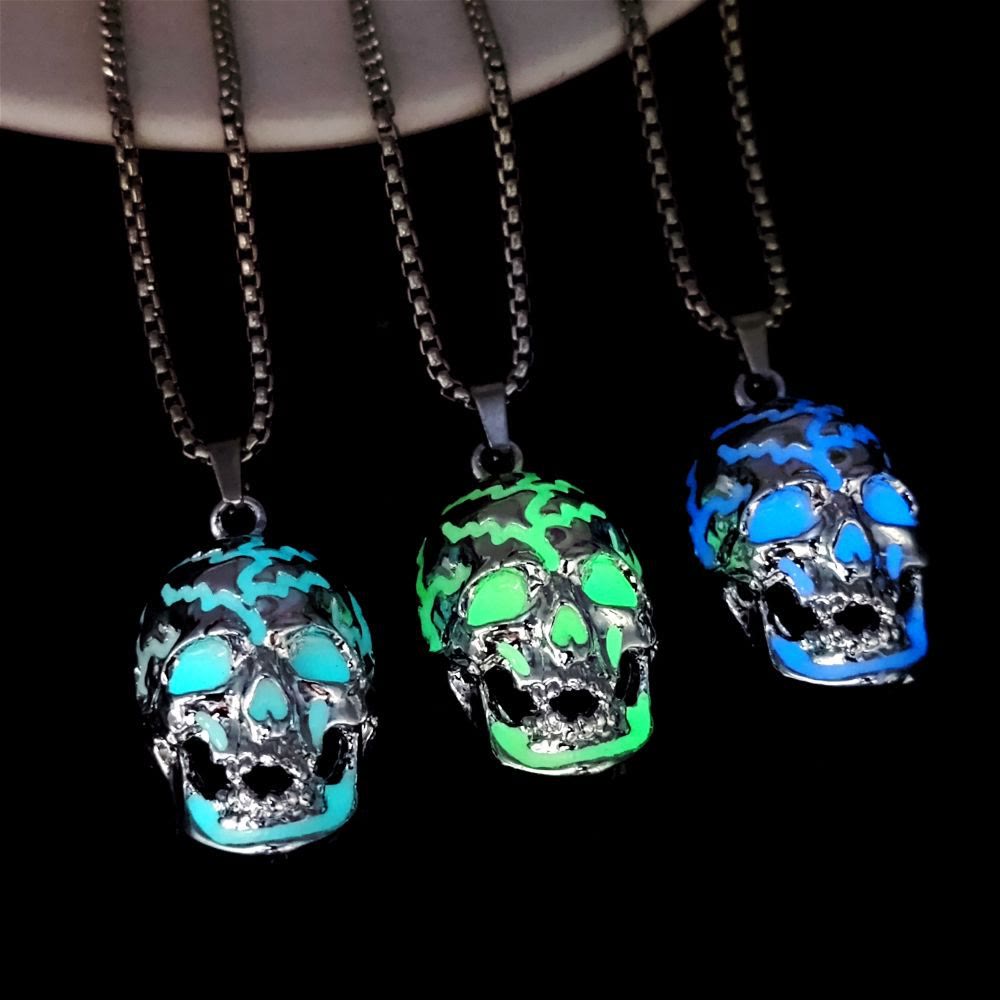 FREE Today: Luminous Evil Glowing Skull Necklace