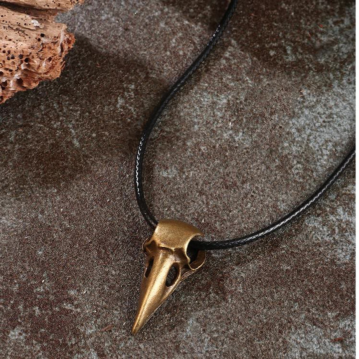 WorldNorse The Raven's Crow Skull Gothic Necklace