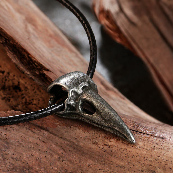 WorldNorse The Raven's Crow Skull Gothic Necklace