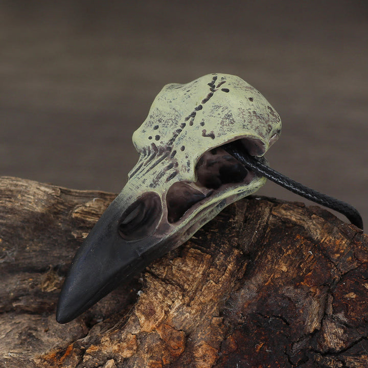 WorldNorse The Raven's Crow Skull Gothic Necklace