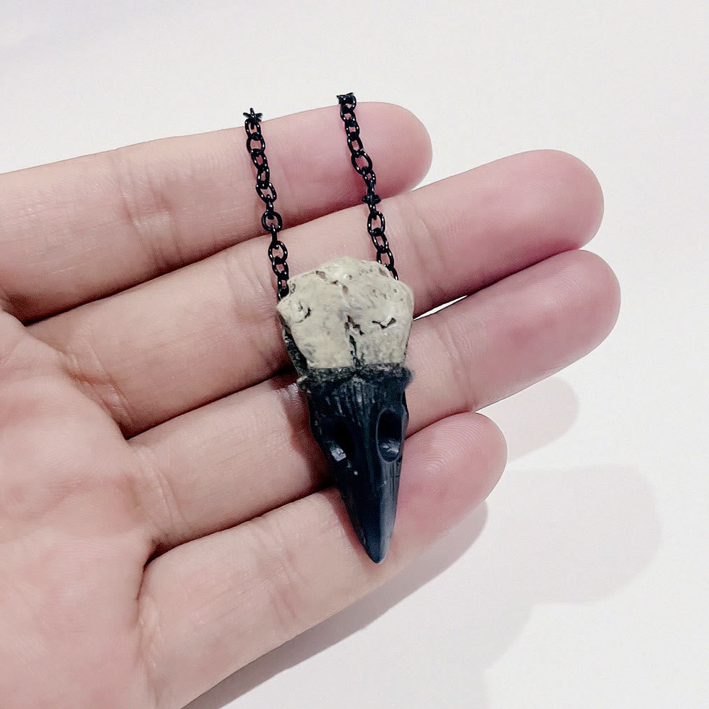 WorldNorse The Raven's Crow Skull Gothic Necklace