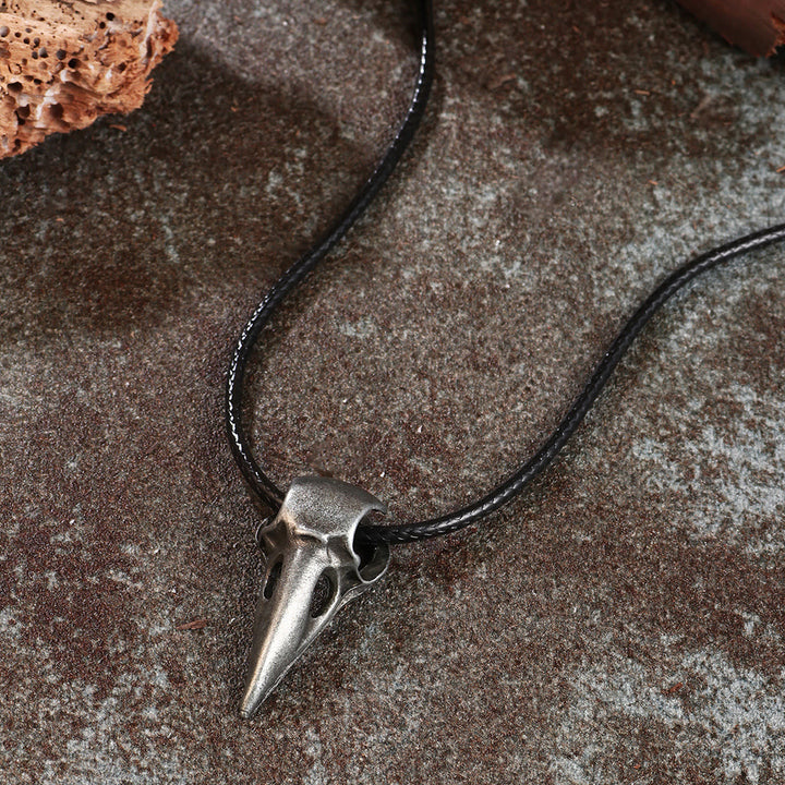 WorldNorse The Raven's Crow Skull Gothic Necklace