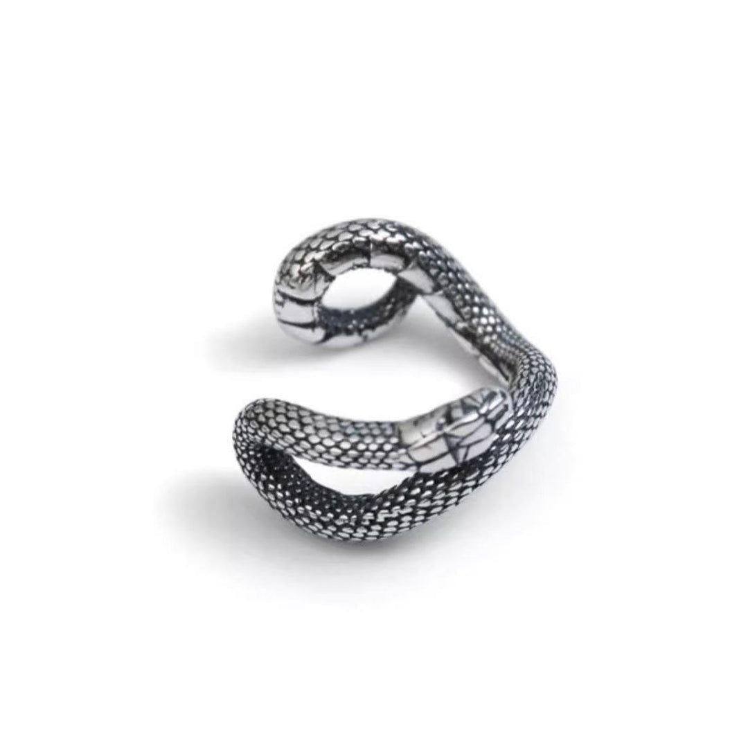 WorldNorse Gothic Coiled Snake Ear Cuffs