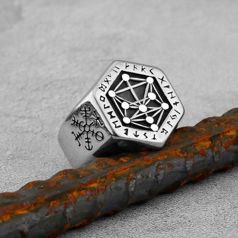 WorldNorse Viking Rune Vegvisir Ring