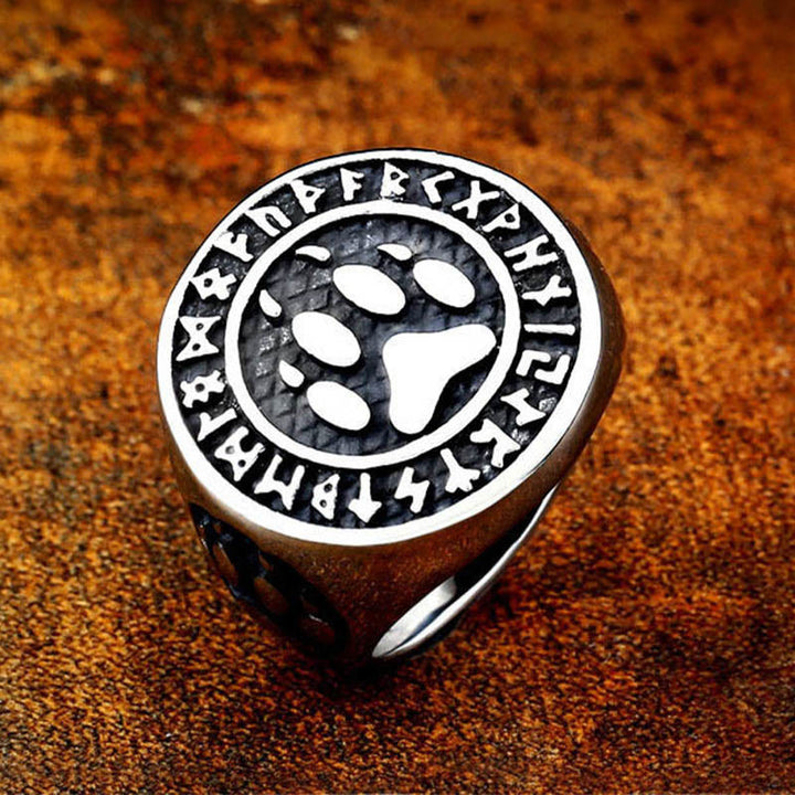 WorldNorse Viking Bear Rune Ring