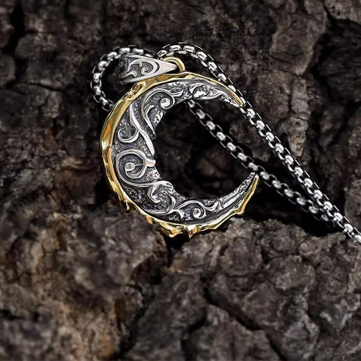 WorldNorse Wave Pattern Crescent Necklace - image 3