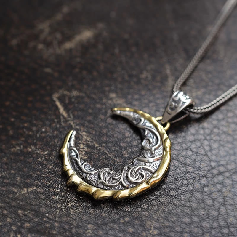 WorldNorse Wave Pattern Crescent Necklace - image 6