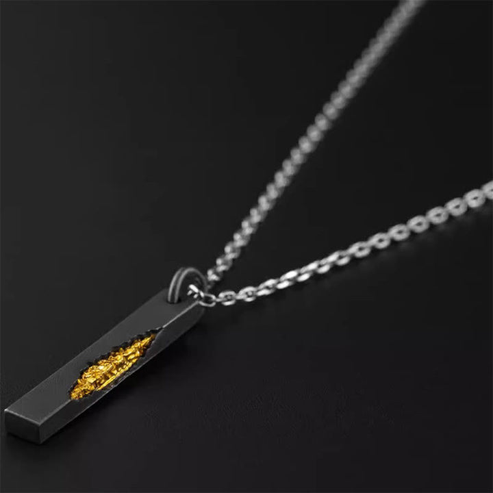 WorldNorse Fire Fragment Bar Necklace