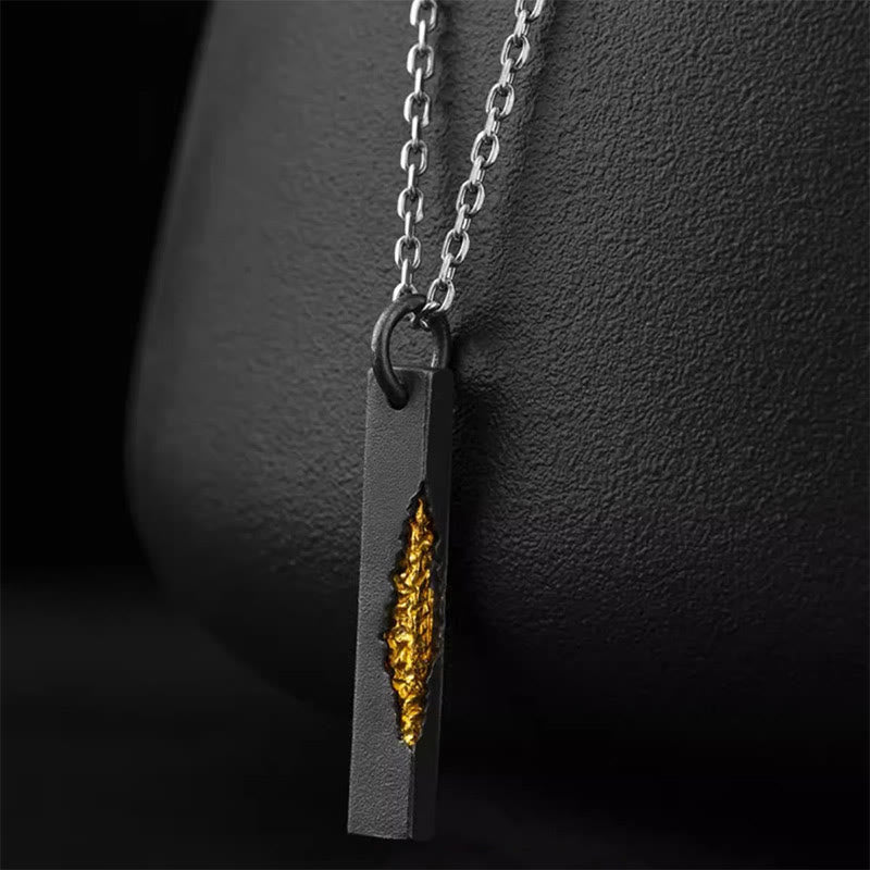 WorldNorse Fire Fragment Bar Necklace