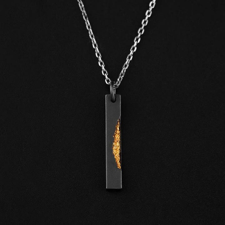 WorldNorse Fire Fragment Bar Necklace