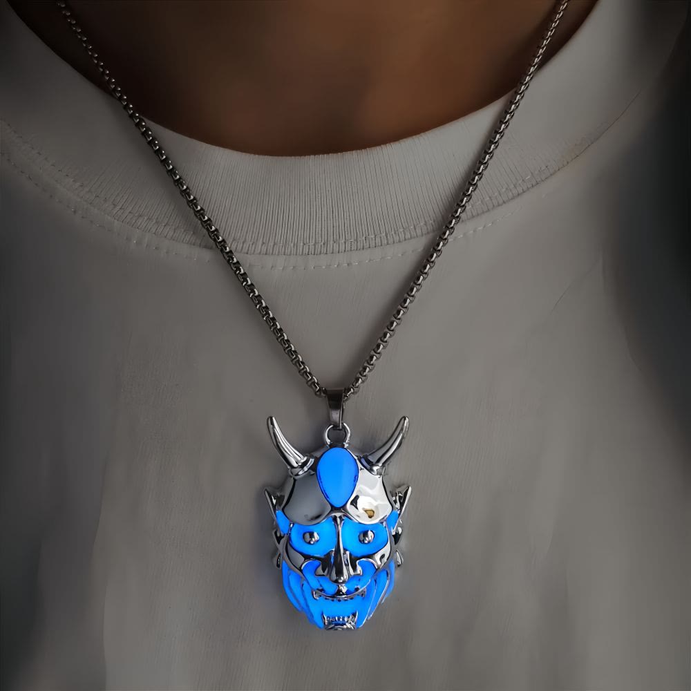 WorldNorse Samurai Mask Glow Necklace