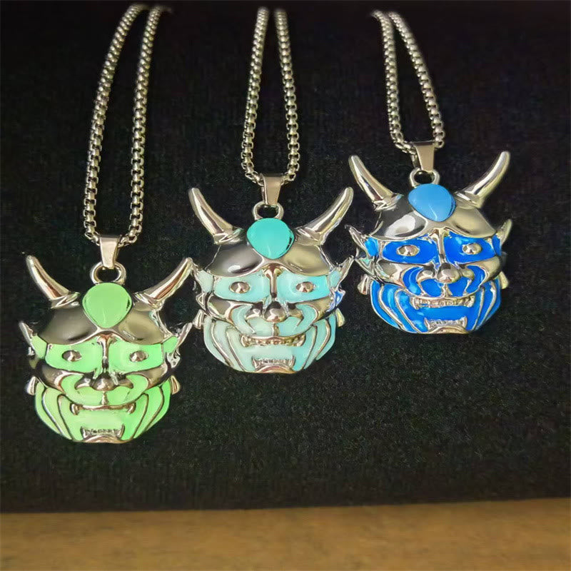 WorldNorse Samurai Mask Glow Necklace