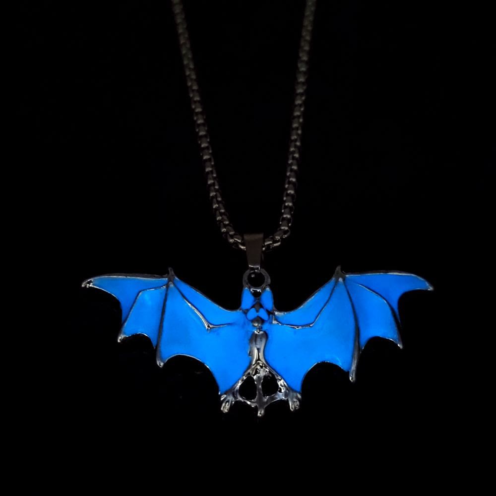 WorldNorse Bat Glow In The Dark Necklace