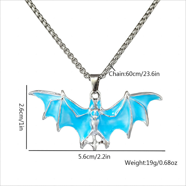 WorldNorse Bat Glow In The Dark Necklace