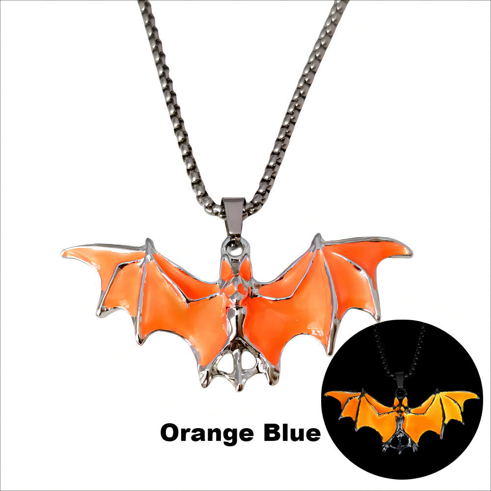 WorldNorse Bat Glow In The Dark Necklace