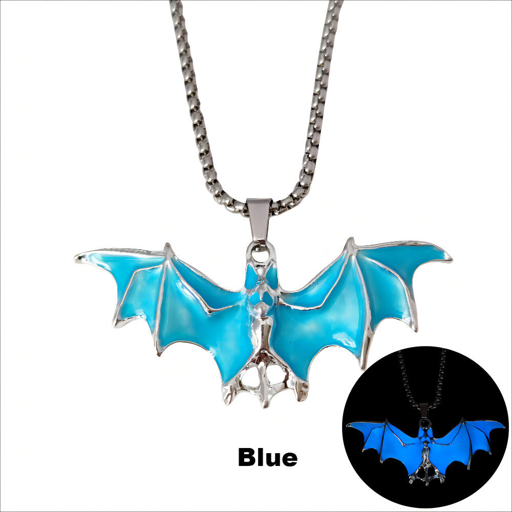 WorldNorse Bat Glow In The Dark Necklace