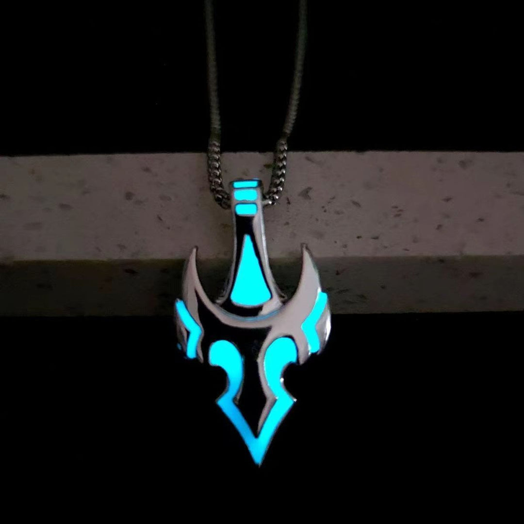 WorldNorse Flame Anchor Luminous Sword Necklace