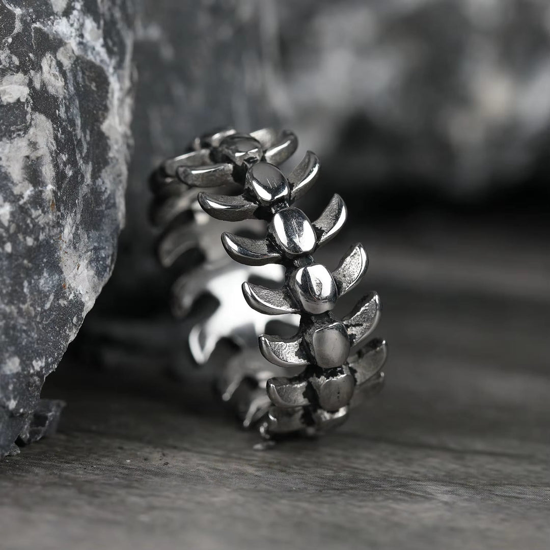 WorldNorse Gothic Retro Spine Fish Bone Ring - US 12 - image 0