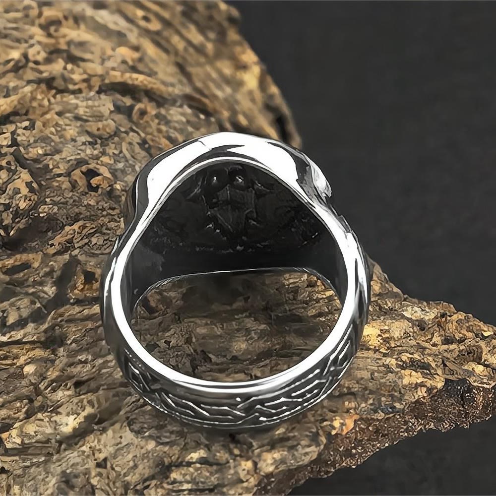 WorldNorse Odin Head Celtic Knot Valknut Ring - image 3